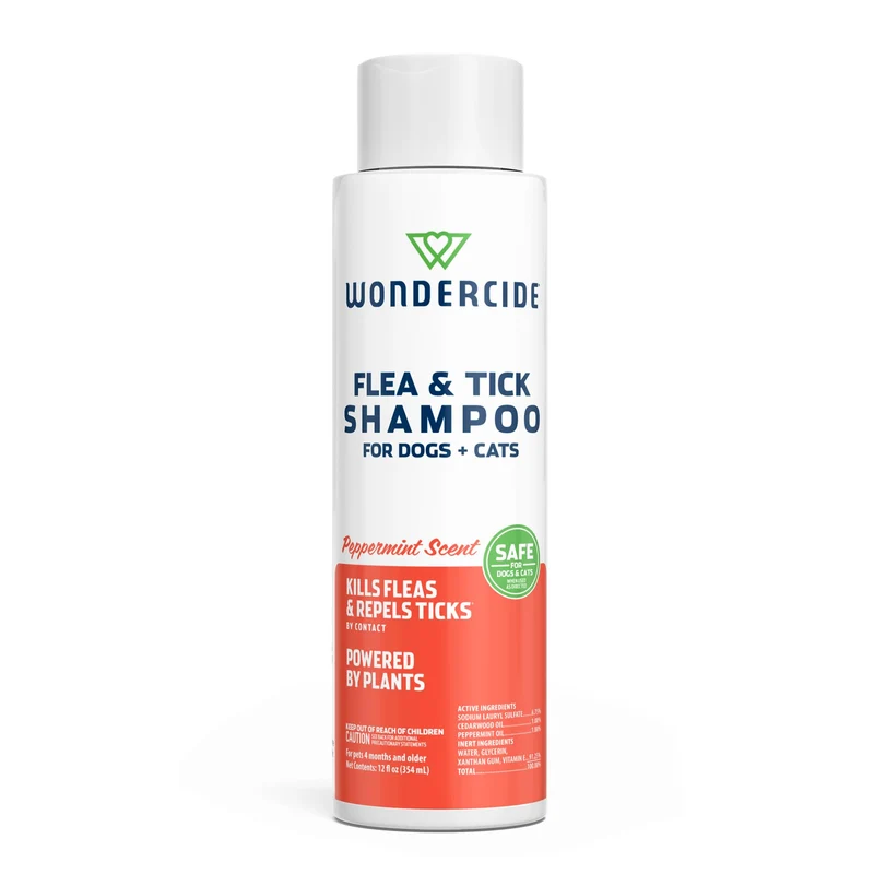 Wondercide Shampooing Puces et Tiques pour Chiens et Chats – 12 oz – À base de plantes