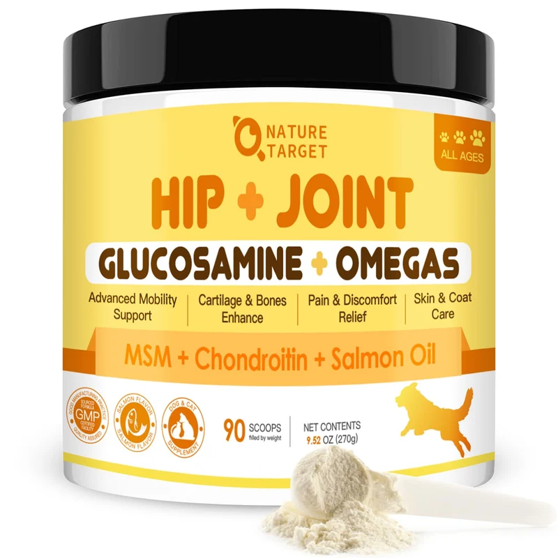 NATURE TARGET Glucosamine pour chiens – Supplément articulation et hanches, 9,52 oz