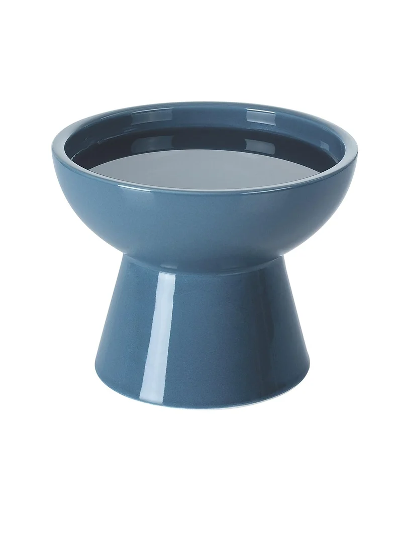LoeJan Gamelles Surélevées en Céramique – Chats & Petits Chiens, Bleu Profond