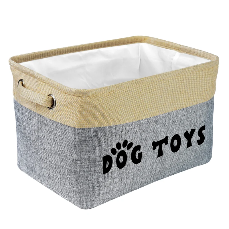 PET ARTIST Panier de Jouets pour Chien – Panier Pliable 15x11x9 po Gris