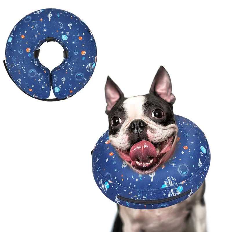 Supet Collier Donut Gonflable – Confort Après Chirurgie pour Chiens et Chats, Léger et Ajustable
