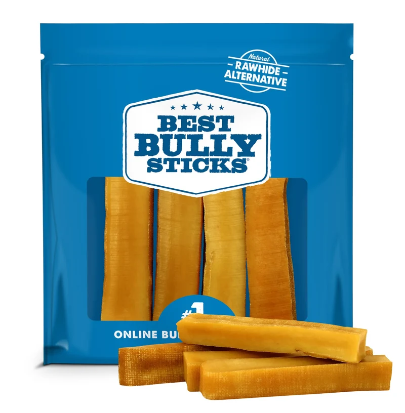 Best Bully Sticks Yak Cheese pour chiens – Grand paquet 4 sticks – Naturel, Sans lactose, Sans odeur