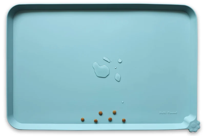 Tapis silicone antidérapant Hoki Found – 19x12 cm, bord élevé, imperméable pour chiens et chats