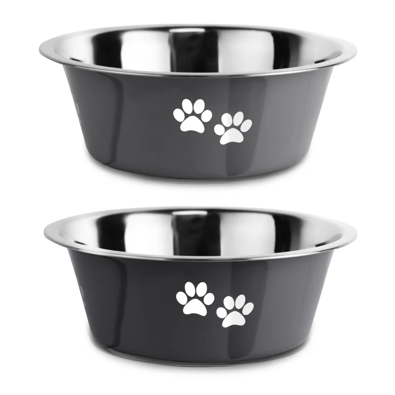 SOUXU Bol Chien Inox Anti-Glissement 53oz – Sans Débordement Gris