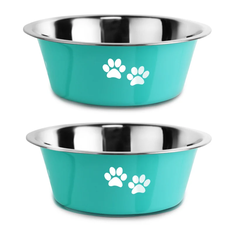 SOUXU - Gamelle pour chien en acier inoxydable, anti-dérapante et sans déversement, 53 oz (6,6 tasses) – Vert