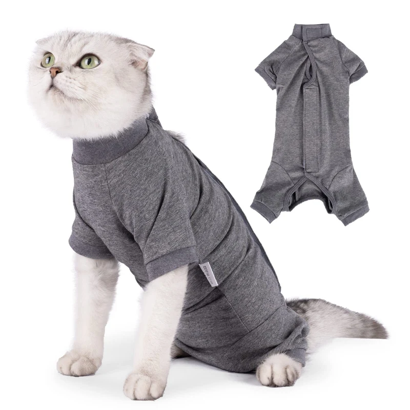 LIANZIMAU Combinaison de récupération chirurgicale pour chat — Vêtement sans cône et confort