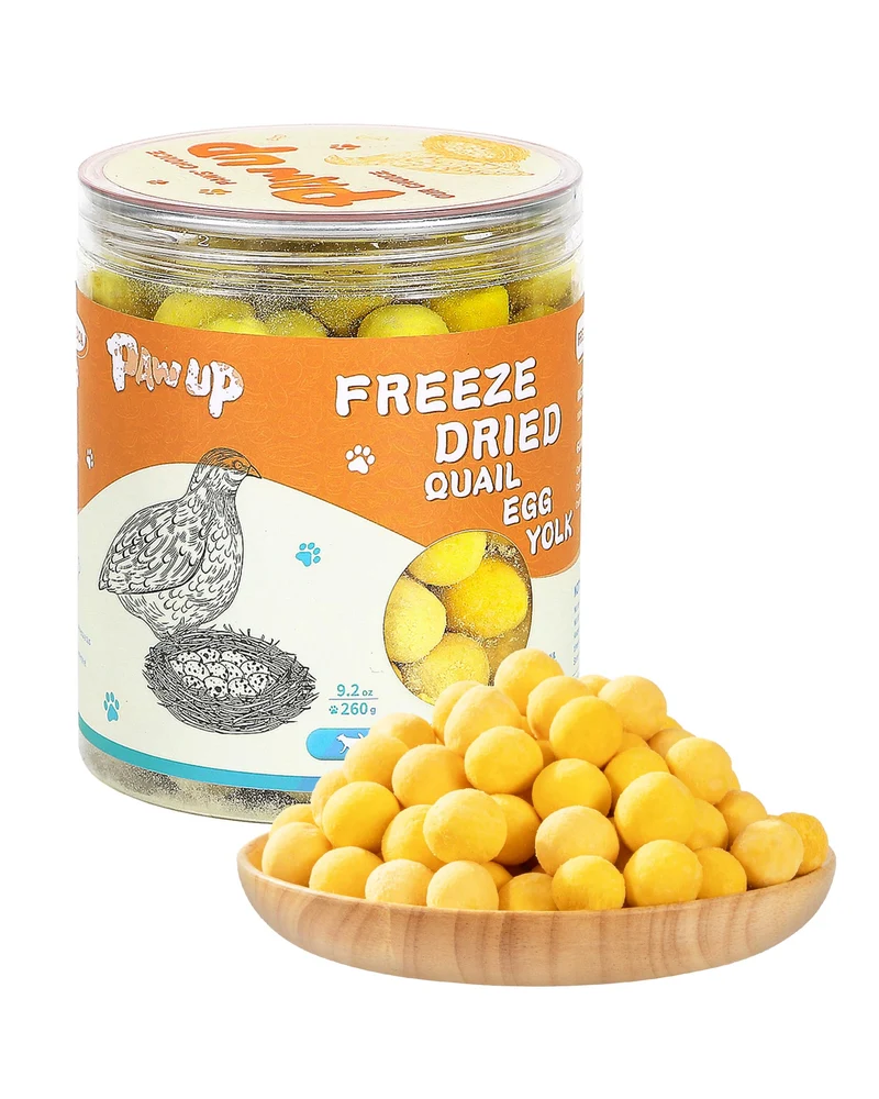 PAWUP – Jaune d'œuf de caille lyophilisé, snack protéiné sans additifs, 9,2 oz