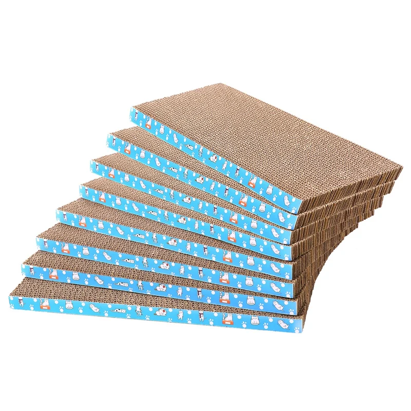 Mankaide – 8 Packs en 1 Tapis Griffant pour Chats, Carton Recyclé Durable et Réversible (0,8 po)