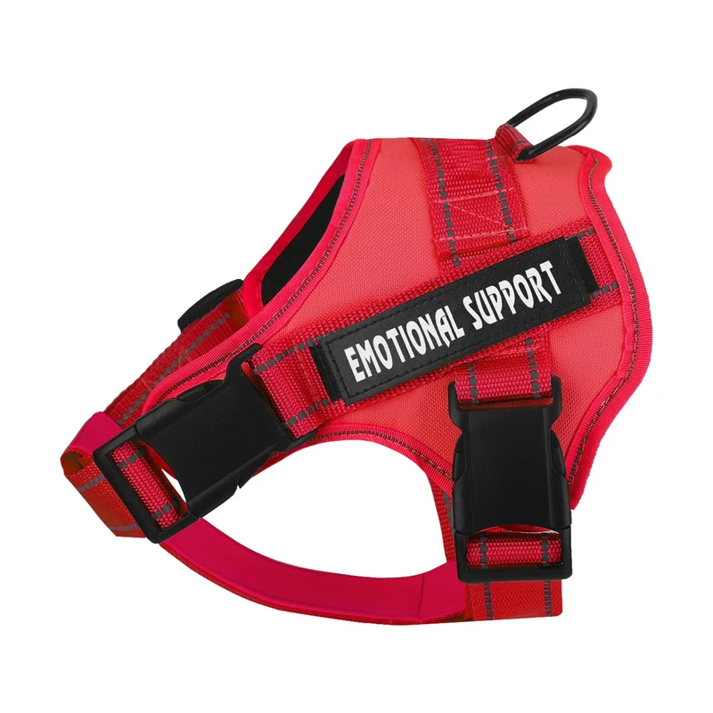 VOOPET Harnais pour chien d’assistance et soutien émotionnel – sans tirage, réfléchissant, respirant, réglable (XXS, pack de 1)