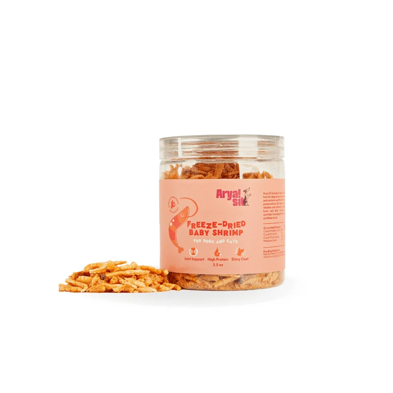 Arya Sit! – Friandises sèches à ingrédient unique : crevettes bébé