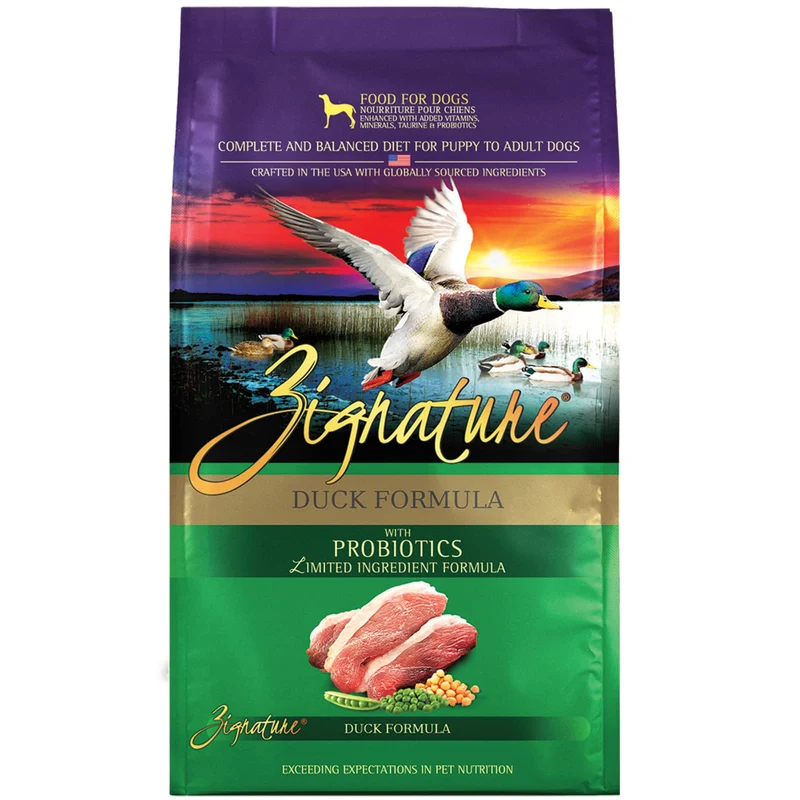 Zignature Canard – Formule à Ingrédients Limités pour Chien, 4 lb
