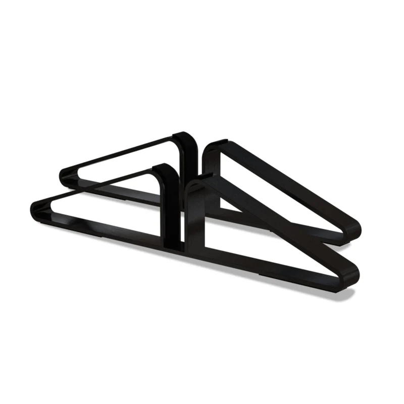 PUPETPO Barrière autoportante pour animaux – Pieds triangulaires de stabilisation, lot de 2, noir