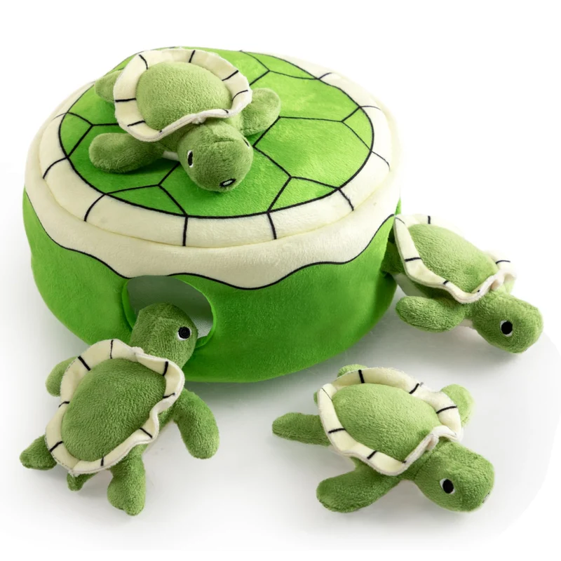 Hollypet – Jouet Chien Siffle Peluche Interactif Tortue | Cache-Cache Pour Chiens Petits et Moyens