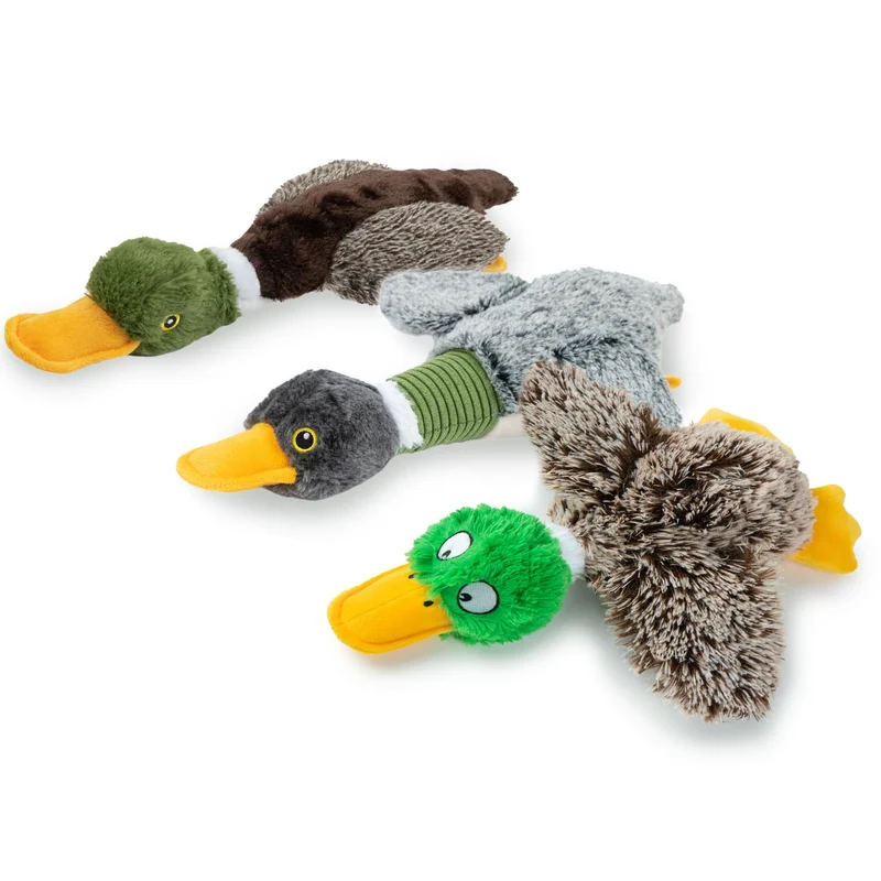 Best Pet Supplies – Jouet interactif pour chiens mordants Mallard (canard gris) – Pour chiens de toutes tailles