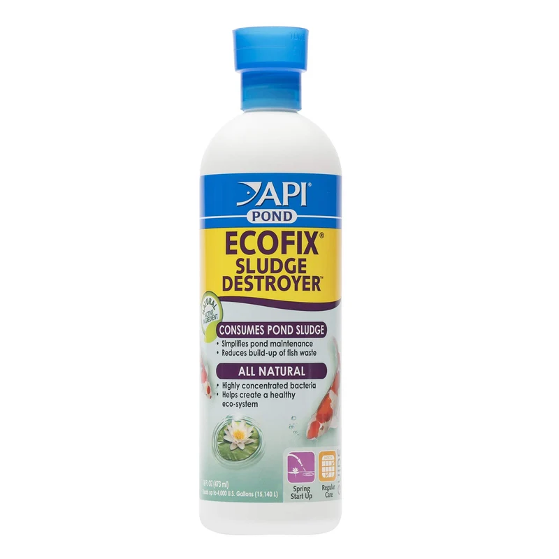 API POND ECOFIX Désintégrateur de boue – Clarificateur d’eau pour étang, traitement biologique 16 onces