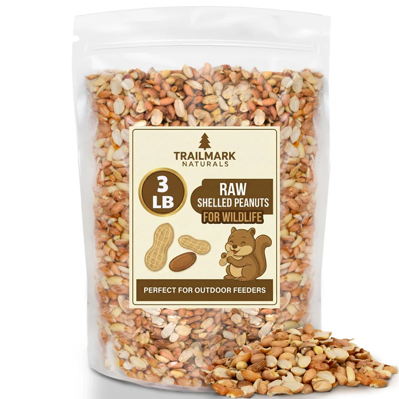 Trailmark Naturals – Arachides crues écalées 3 lb pour écureuils et oiseaux – États-Unis