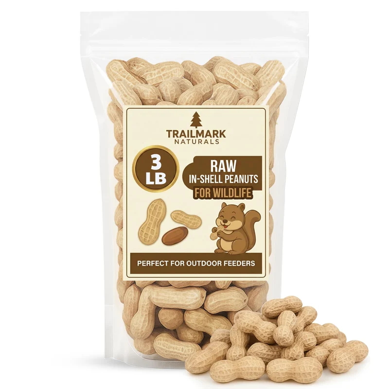 Trailmark Naturals – Cacahuètes Crues En Coquille Pour Écureuils et Oiseaux – 3 Livres – États-Unis