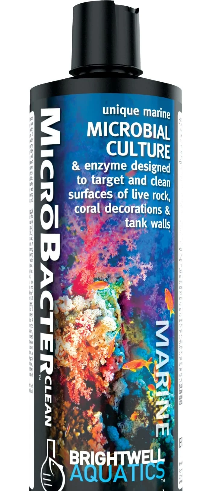 Brightwell Aquatics MicrōBacter Clean – Mélange microbien et enzymes pour roches vivantes, 8,45 oz