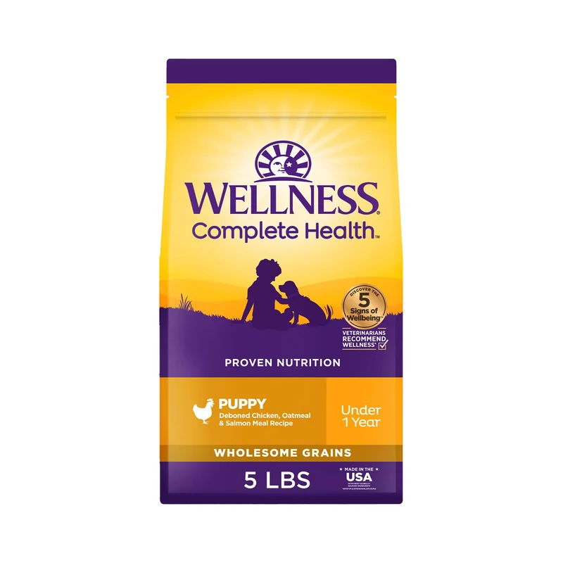 Wellness Complete Health Chiot — Croquettes Poulet Avoine Saumon, 5 lb
