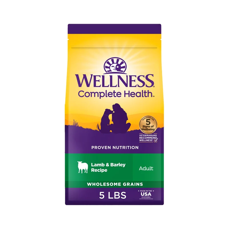 Wellness Complete Health — Croquettes pour chien adulte (agneau et orge), 2,27 kg