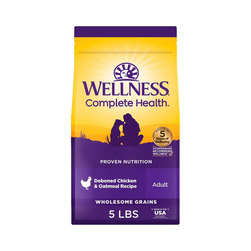 Wellness Complete Health - Croquettes Chien Adulte au Poulet et Avoine, 5 lb