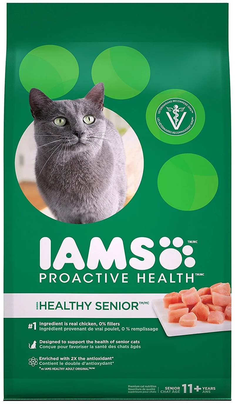 IAMS Proactive Health Senior — Croquettes sèches au poulet pour chat âgé | 7 lb