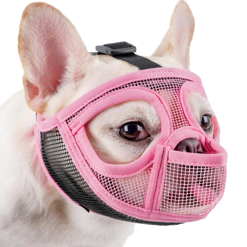 Muselière Mayerzon pour chien au museau court – design pantalon intégral et maille douce