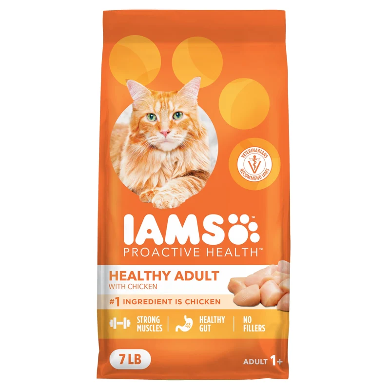 IAMS Proactive Health – Croquettes pour chat adulte au poulet, 7 lb