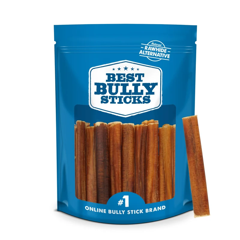 Best Bully Sticks 4 Pouces – 8 oz, Naturel et Sans Céréales ni Cuir, Idéal Pour Petits Chiens