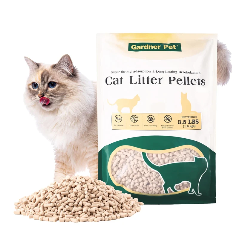 Gardner Pet Litière en Pellets pour Chats – Double Bac, Minéraux Naturels, Contrôle des Odeurs, Faible Poussière et Traînage, Non Agglomérante (3,5 lb)