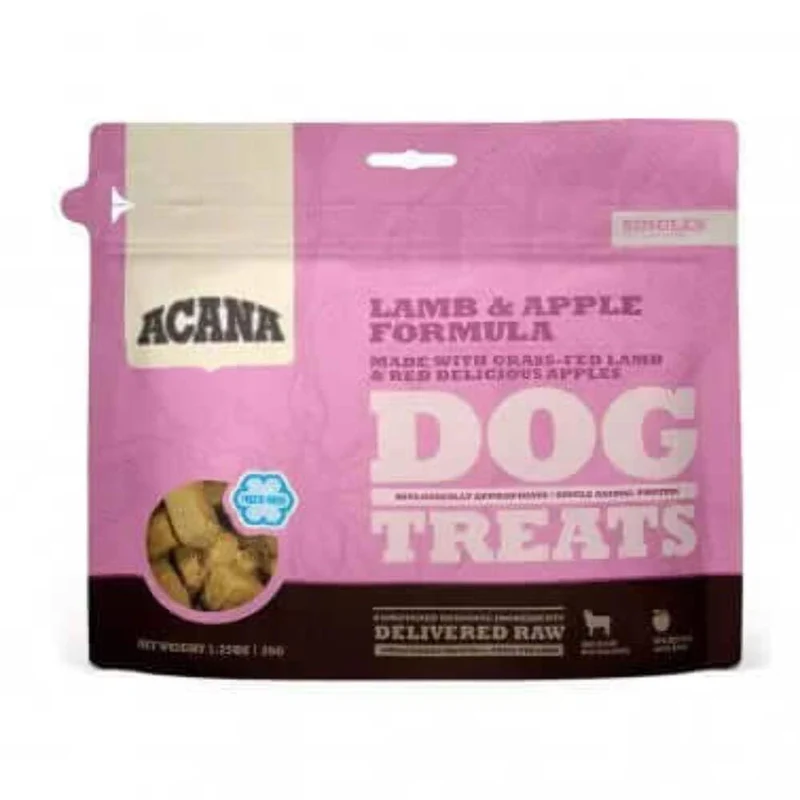 ACANA Singles Friandises pour chien – Agneau et Pomme, Ingrédients limités, Lyophilisées, 3,25 onces