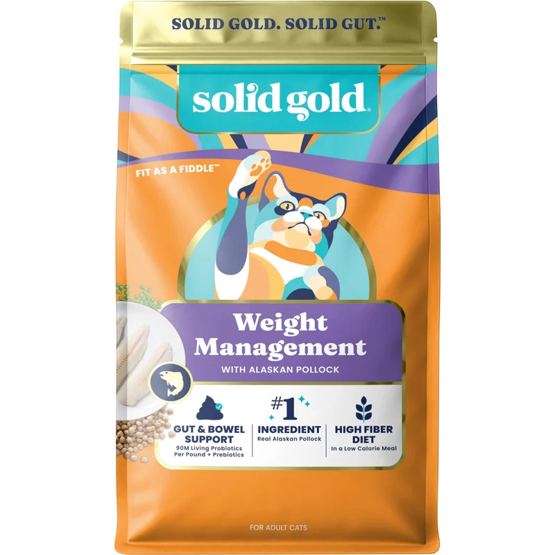 Solid Gold – Alimentation sèche gestion du poids pour chat adulte, sans céréales ni gluten