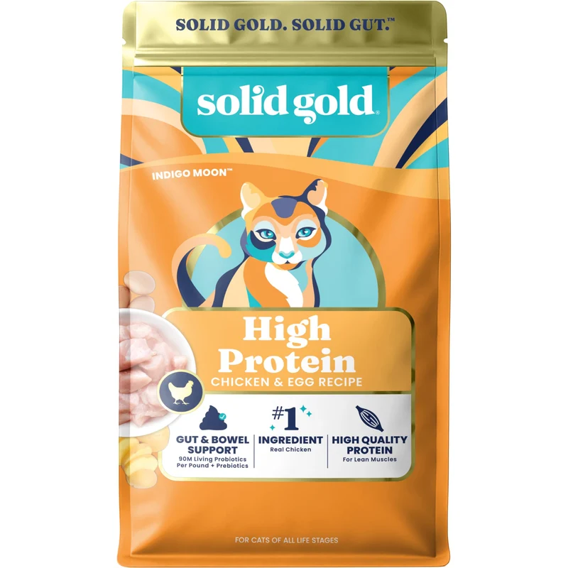Solid Gold – Croquettes pour Chat Sans Céréales Haute Protéine, Probiotiques et Oméga