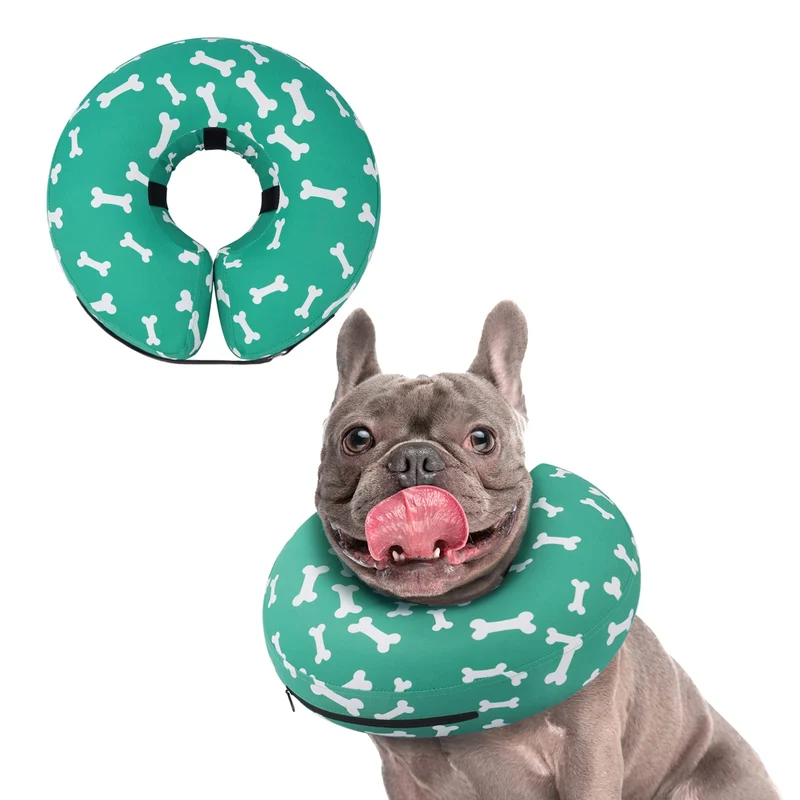 Supet Collier Gonflable en Beignet pour Chiens et Chats — Confort et Protection Après Chirurgie