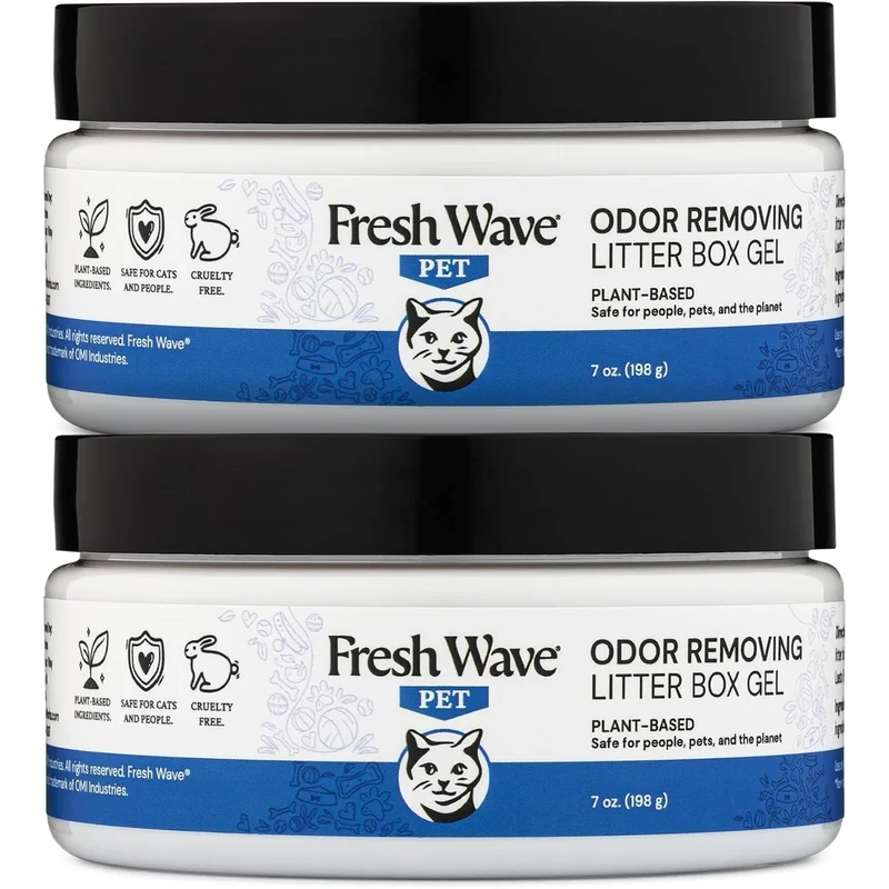 Fresh Wave Gel Litière – Élimination des Odeurs Sans Parfum | Lot de 2 x 7 onces