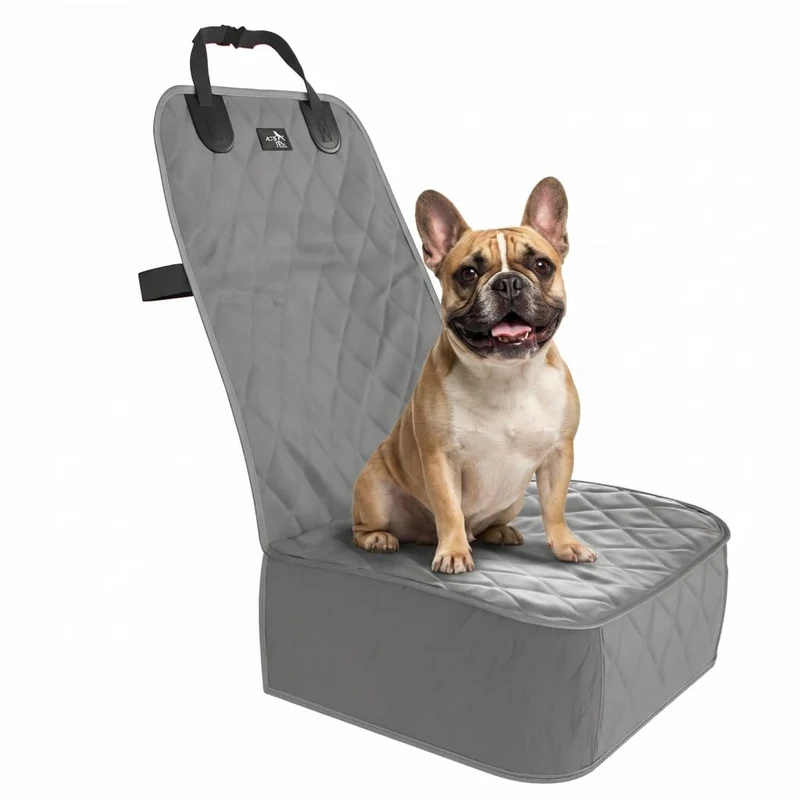 Active Pets Housse siège avant chien – Imperméable et Universelle | SUV, Camion, Berline – Gris