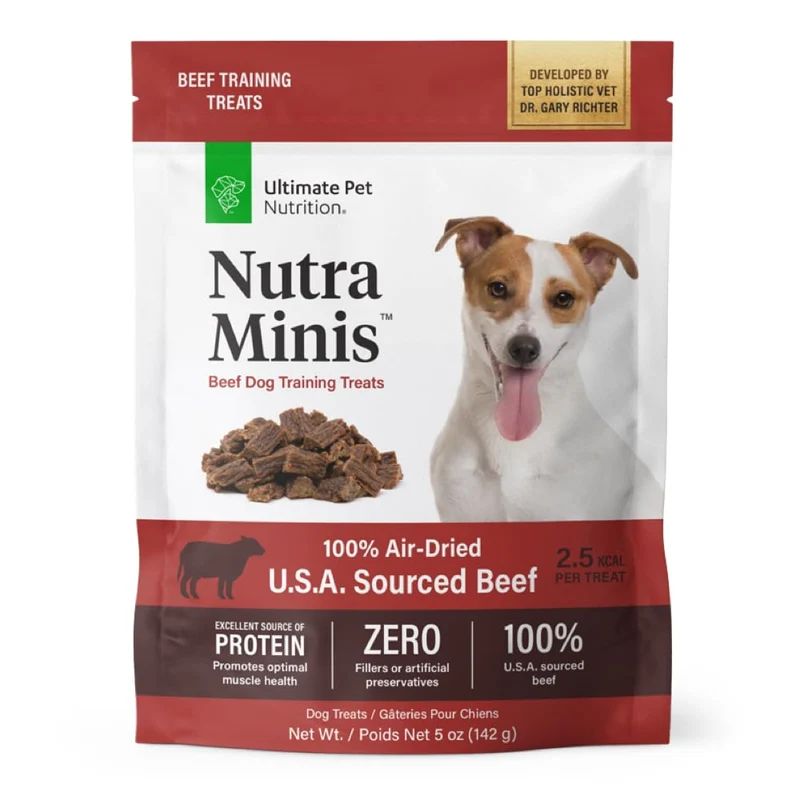 Nutra Minis Boeuf – Friandises d’entrainement pour chien | ULTIMATE PET NUTRITION