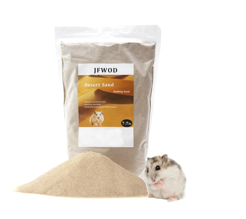 JFWOD Sable de bain pour hamster – Désert sans poussière, 7,7 lb, beige