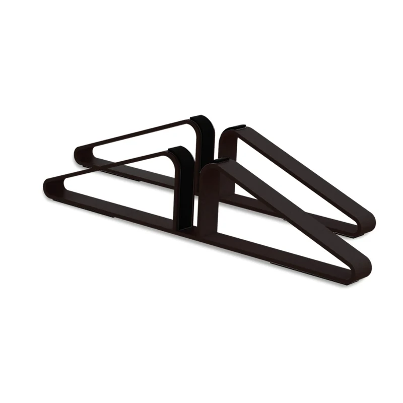 PUPETPO Pieds de Soutien Triangulaires pour Barrière Chien – Lot de 2, Marron Foncé