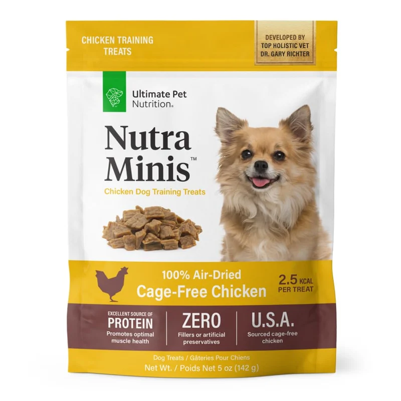 ULTIMATE PET NUTRITION Nutra Minis – Friandises d'entraînement pour chien au poulet (5 onces)