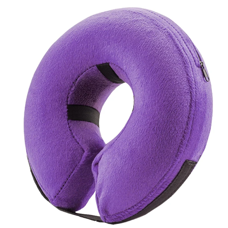 BENCMATE Collier Gonflable – Confort Doux pour Chien et Chat (Grand, Violet)