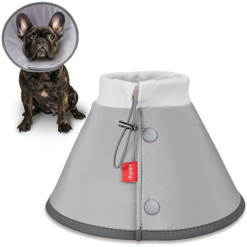 Agape Colerette Douce pour Petits Chiens et Chats – Collier de récupération réglable et protecteur