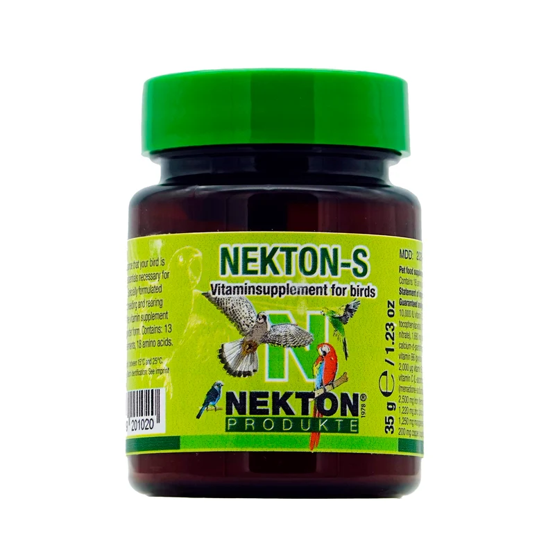 Nekton-S Multi-Vitamine pour Oiseaux – 35 g | Supplément nutritionnel quotidien pour oiseaux en cage