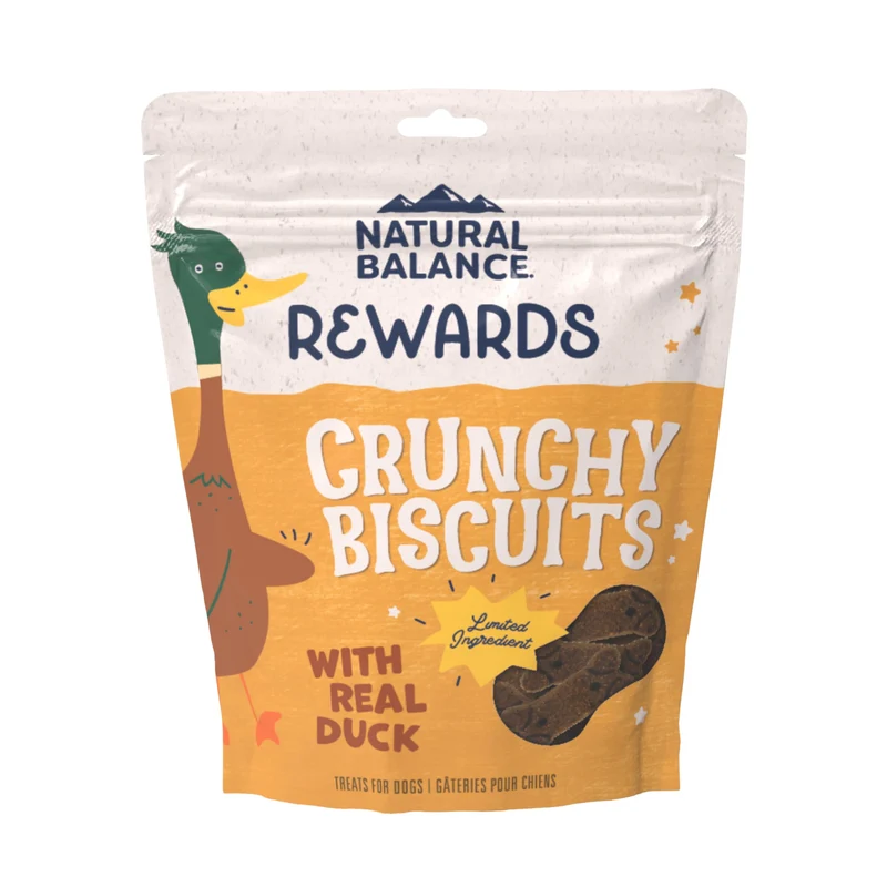 Natural Balance Friandises Canard à Ingrédients Limites — Sans Céréales, Croquantes (28 oz)