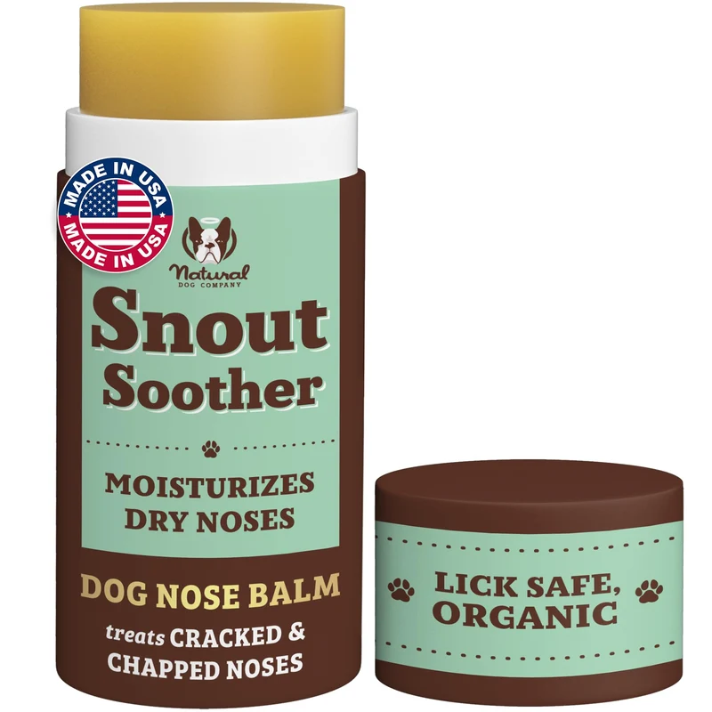Natural Dog Company Snout Soother Balm – Baume hydratant pour le nez du chien, sûr et biologique (2 oz)