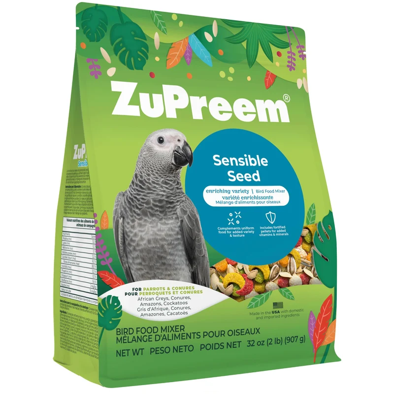 ZuPreem Sensible Seed – Mélange Graines et Pellets pour Perroquets et Conures | 2 lb