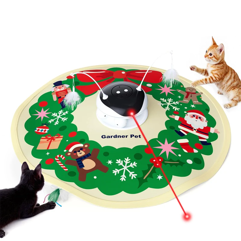 Gardner Pet 5-en-1 – Jouet pour Chats Rechargeable : Plume, Laser, Balle, Oiseau et Cache-cache