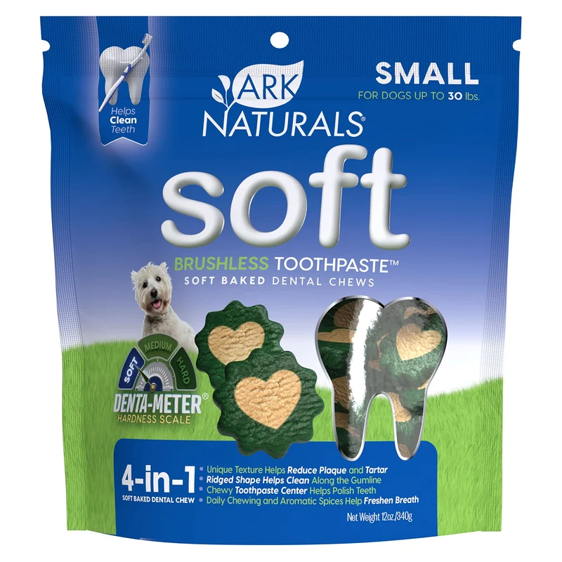 Ark Naturals Friandises Dentaires Douces Sans Brosse – Pour Petits Chiens, Fraîcheur et Nettoyage Dentaire, 340 g, 1 Pack