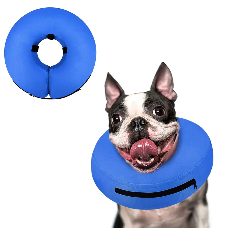 Supet Collier Gonflable Doux pour Chien et Chat – Récupération Post-Chirurgie