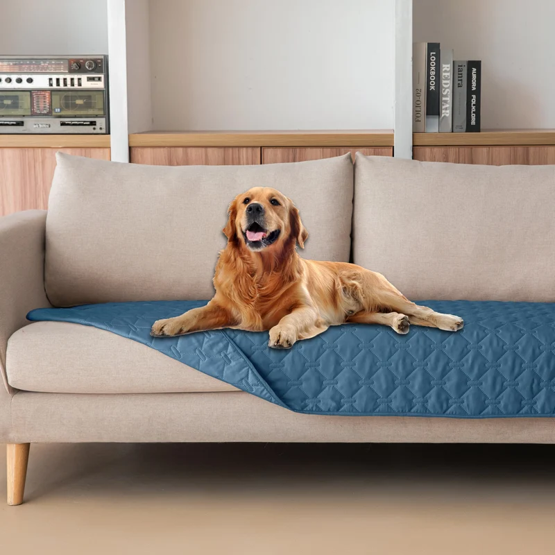 gogobunny Couverture Imperméable Trois Fois Plus Étanche - Protège Meubles pour Chiens et Chats 30x70 Bleu Foncé